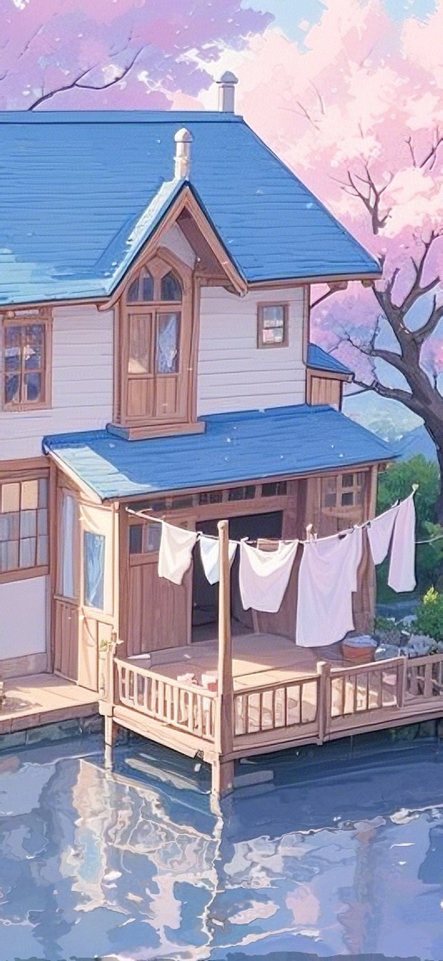 湖畔樱花小屋