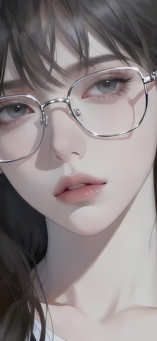 清纯禁欲系眼镜少女