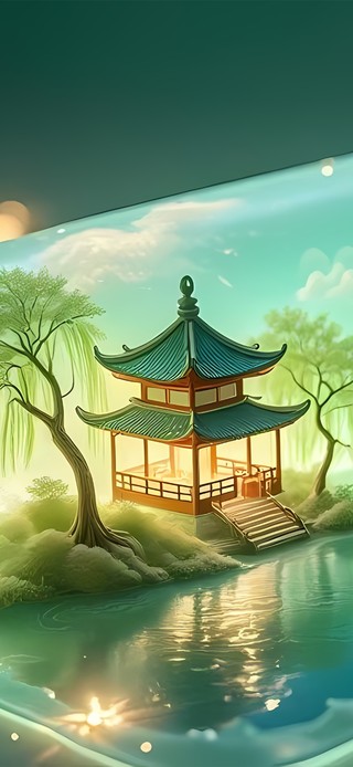 春意卷轴风景