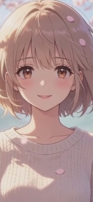 樱花森林中的少女
