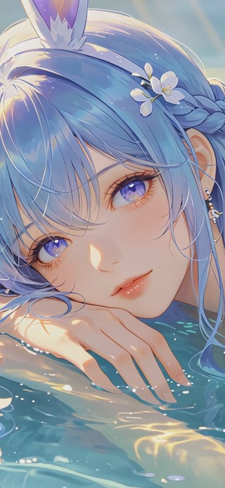 4K水中兔娘