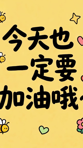 今天也一定要加油哦