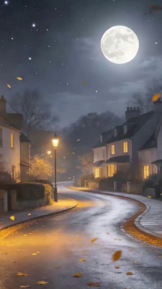 夜景树木