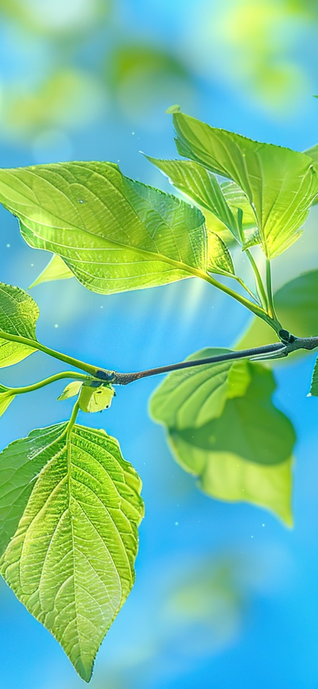 日系清新护眼绿叶