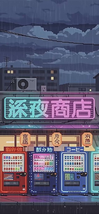 像素风雨夜