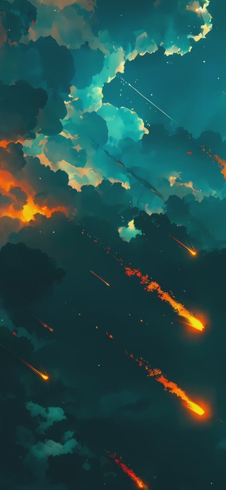 夜空流星
