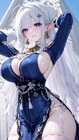 白发美女