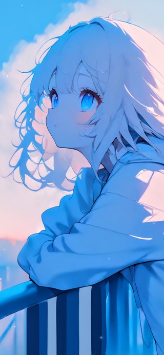 可爱阳台少女