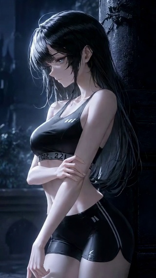 寂静月夜黑玫瑰女孩