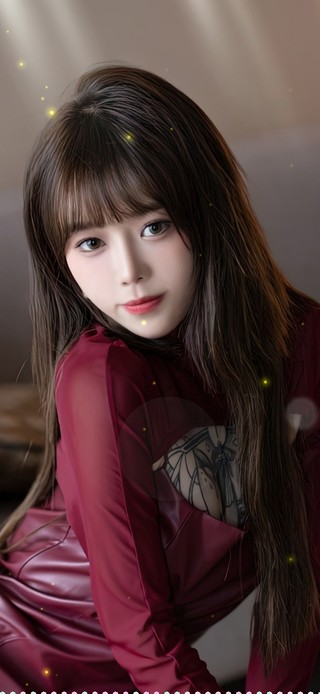 4K性感清纯红裙美女