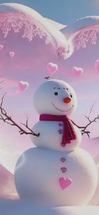 爱心雪人