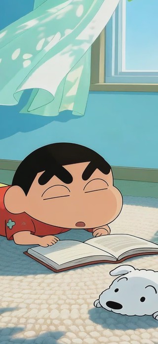 治愈小新卧室看书