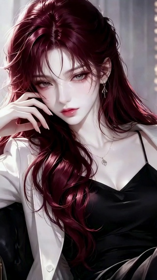 红发氛围感美女