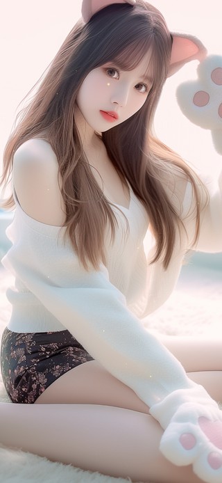 可爱猫爪女孩