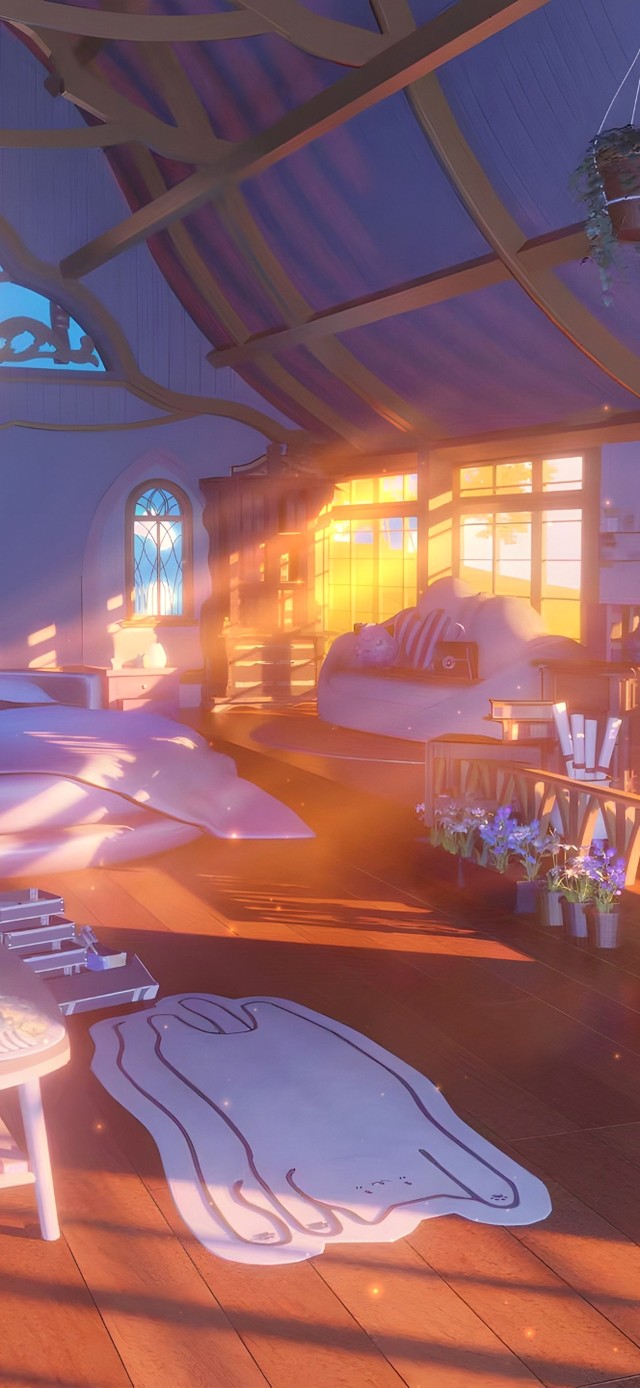 唯美治愈午后阳光房间