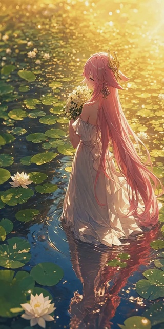 荷池晚遇