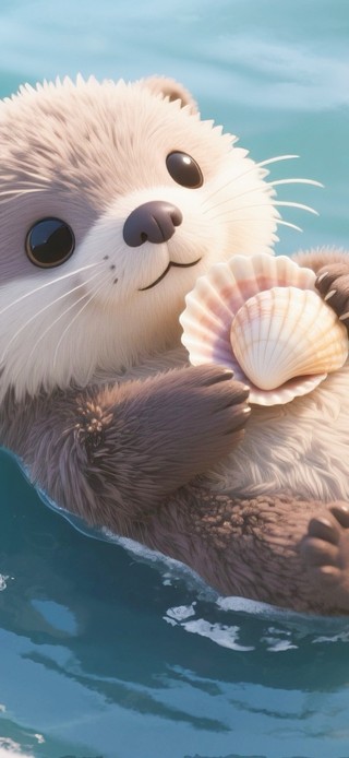 可爱小海獭