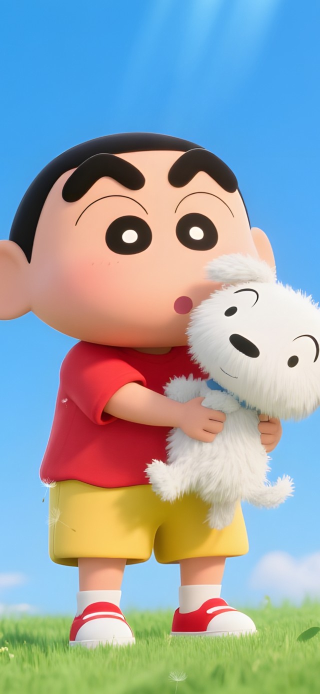 和小狗狗一起玩耍