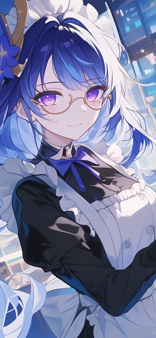 蓝色系少女
