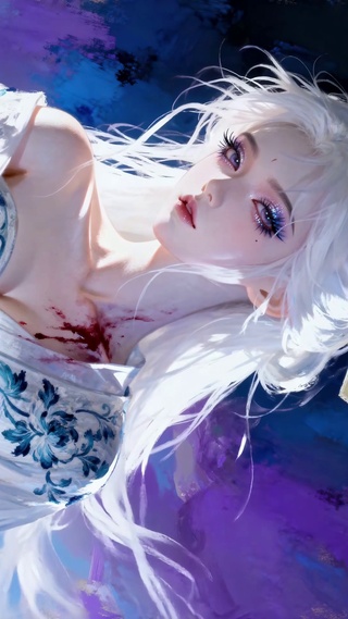 仙侠暗黑风・银发少女的血染绝颜