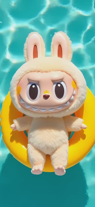 泳池labubu