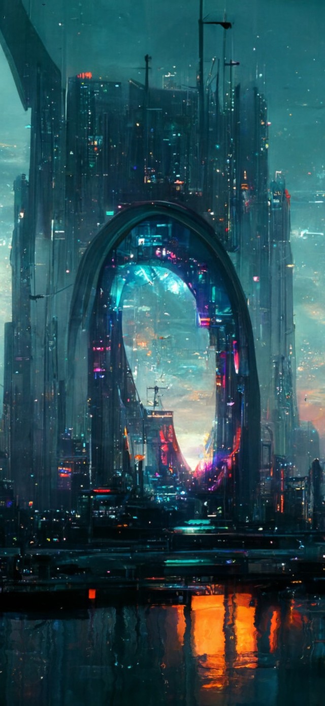 4K赛博朋克科幻城市