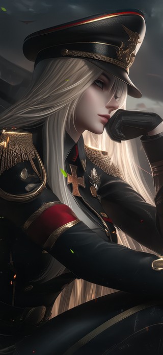 唯美白发少女