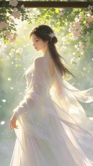 光影清新美女