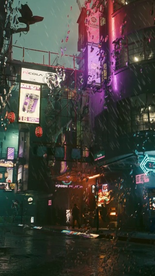 雨天街道