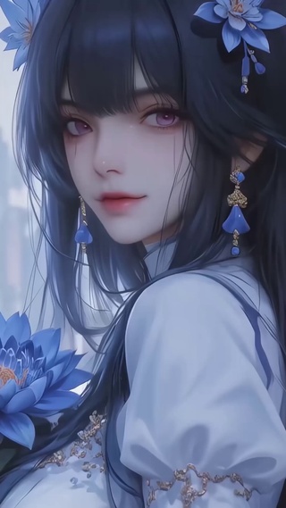 唯美动漫美女回眸