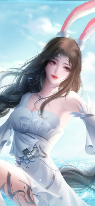 甜美古风兔耳少女