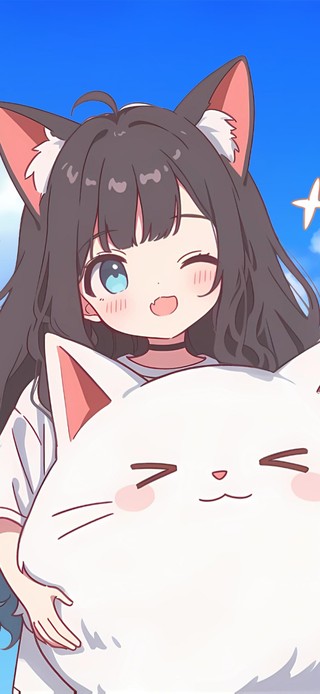 可爱猫耳女孩