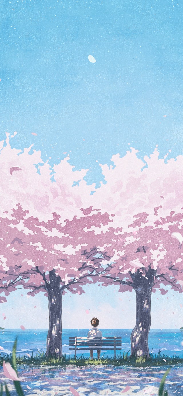 海边的樱花树