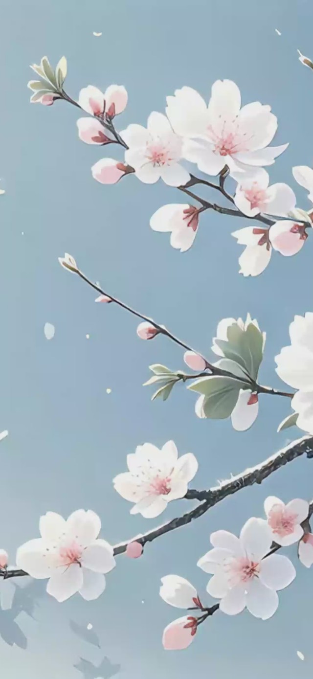 落英缤纷雪樱花