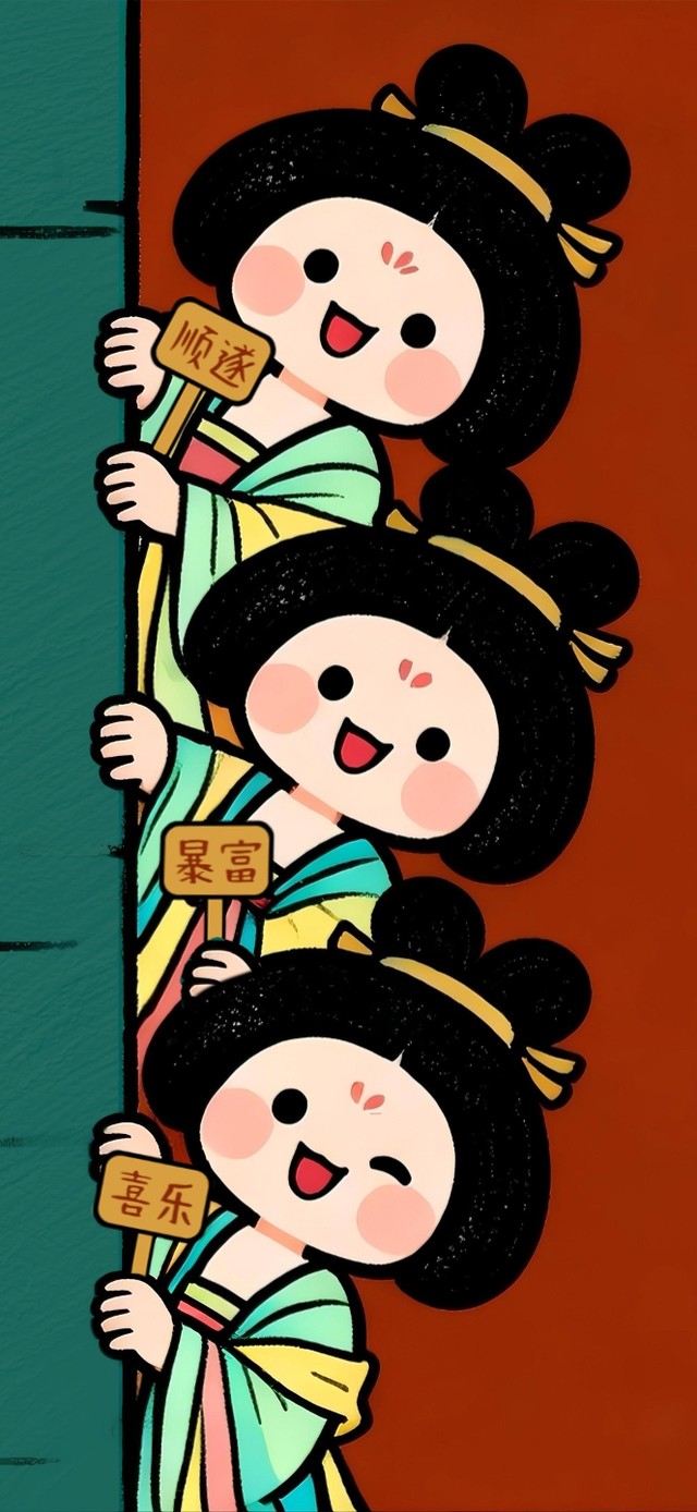 围观主人-国风趣味护眼壁纸