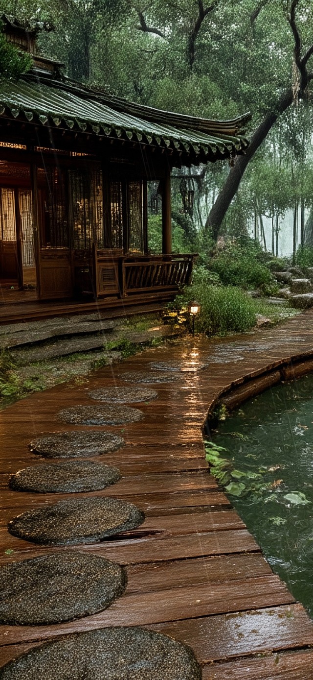 墨韵听雨卷