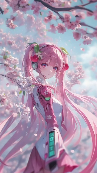 穿着未来科技的女孩