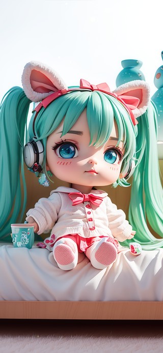 超萌双马尾玩偶