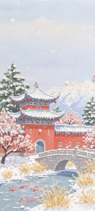 冬雪梅花银装覆