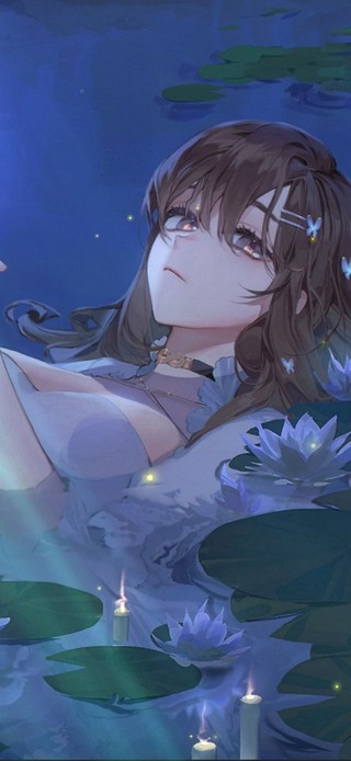 唯美治愈荷塘美女