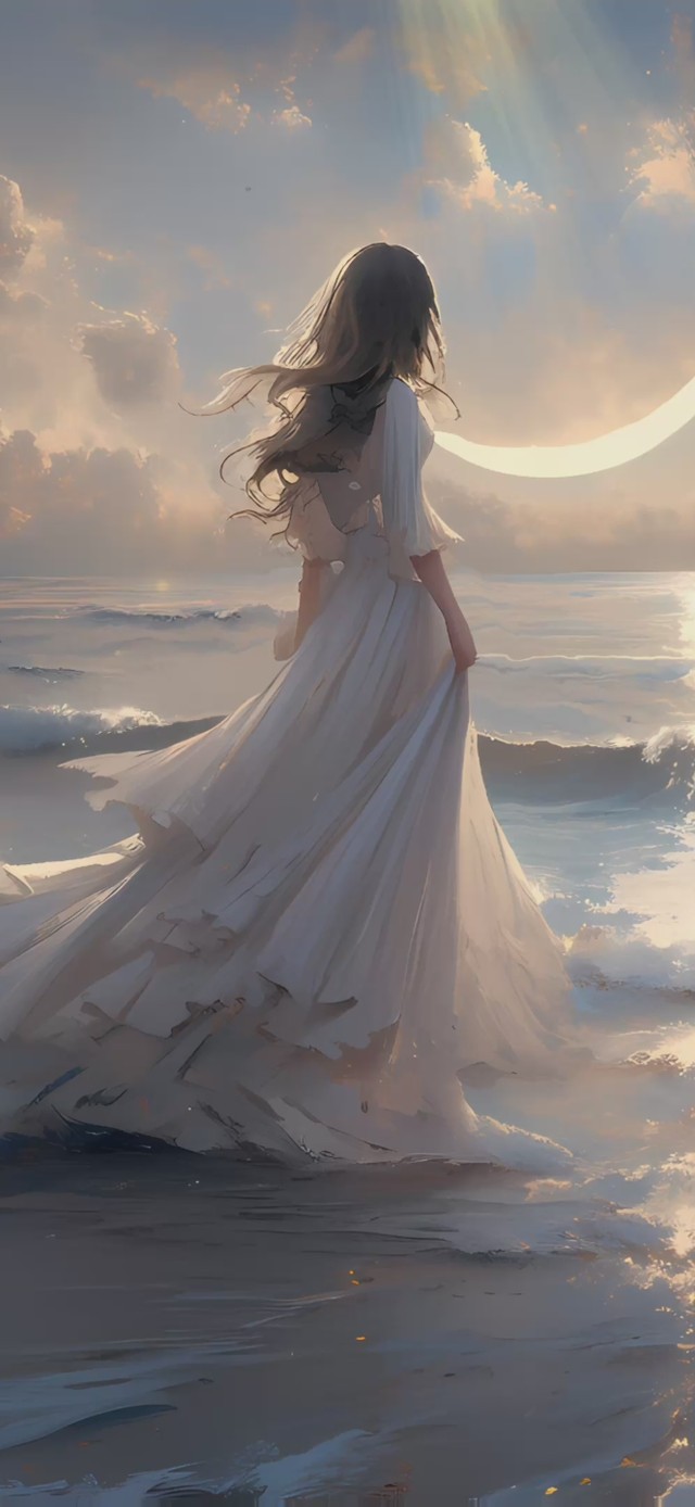 【唯美少女】清纯海边美女（禁转