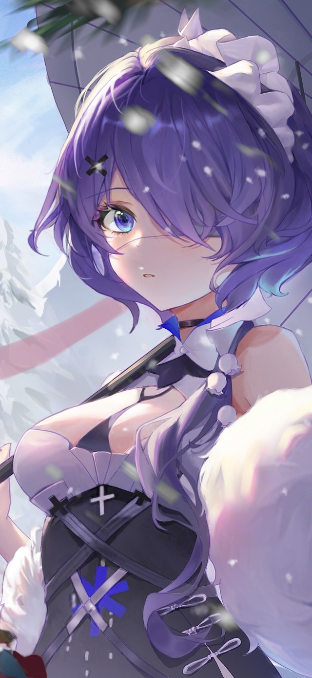 4K古风撑伞少女