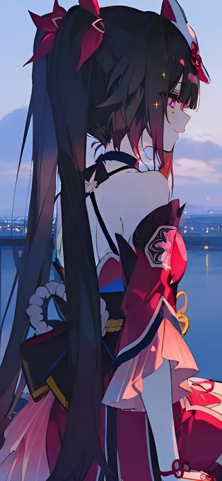 花火-夕阳下的少女