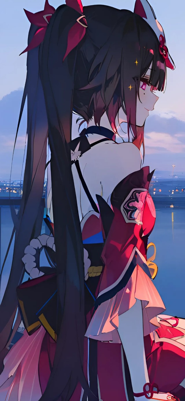 花火-夕阳下的少女