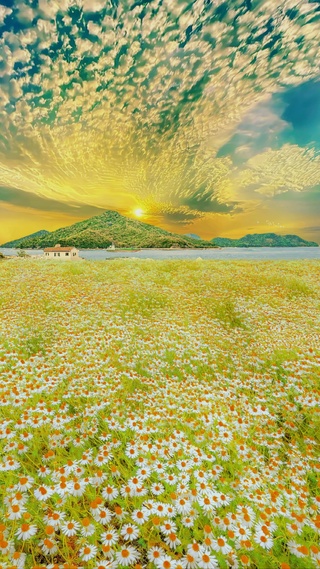 唯美雏菊花海