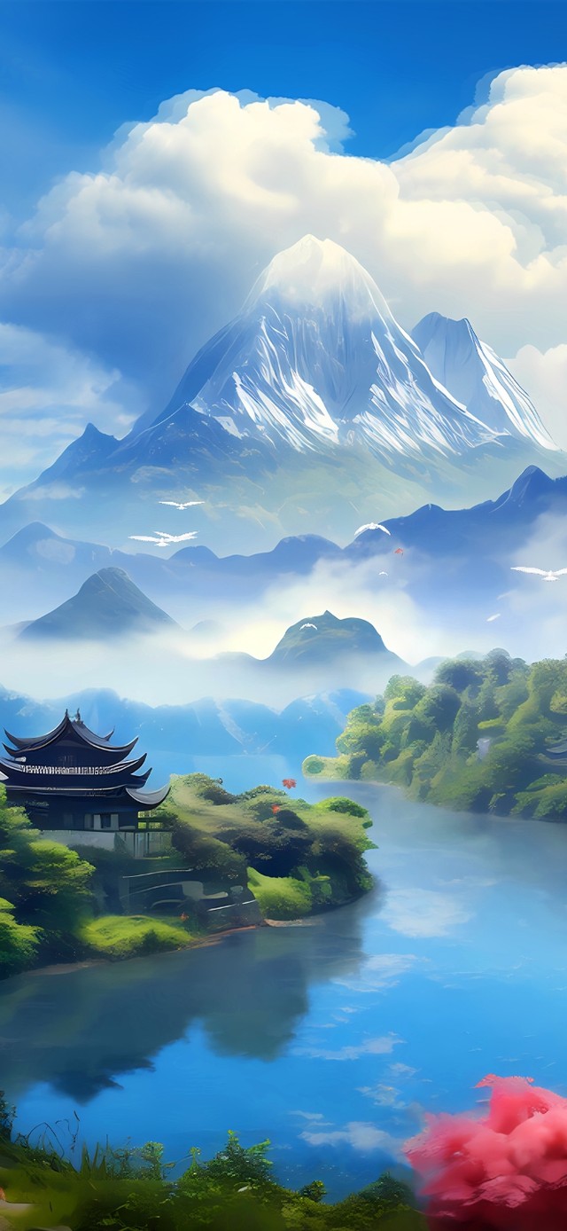 唯美桃花源仙境 4K