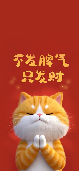 不发脾气只发财～可爱小猫