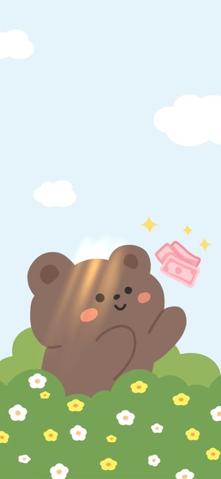 可爱发财小熊