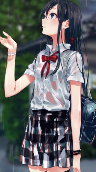 雨中少女