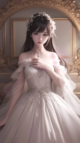 唯美白裙少女